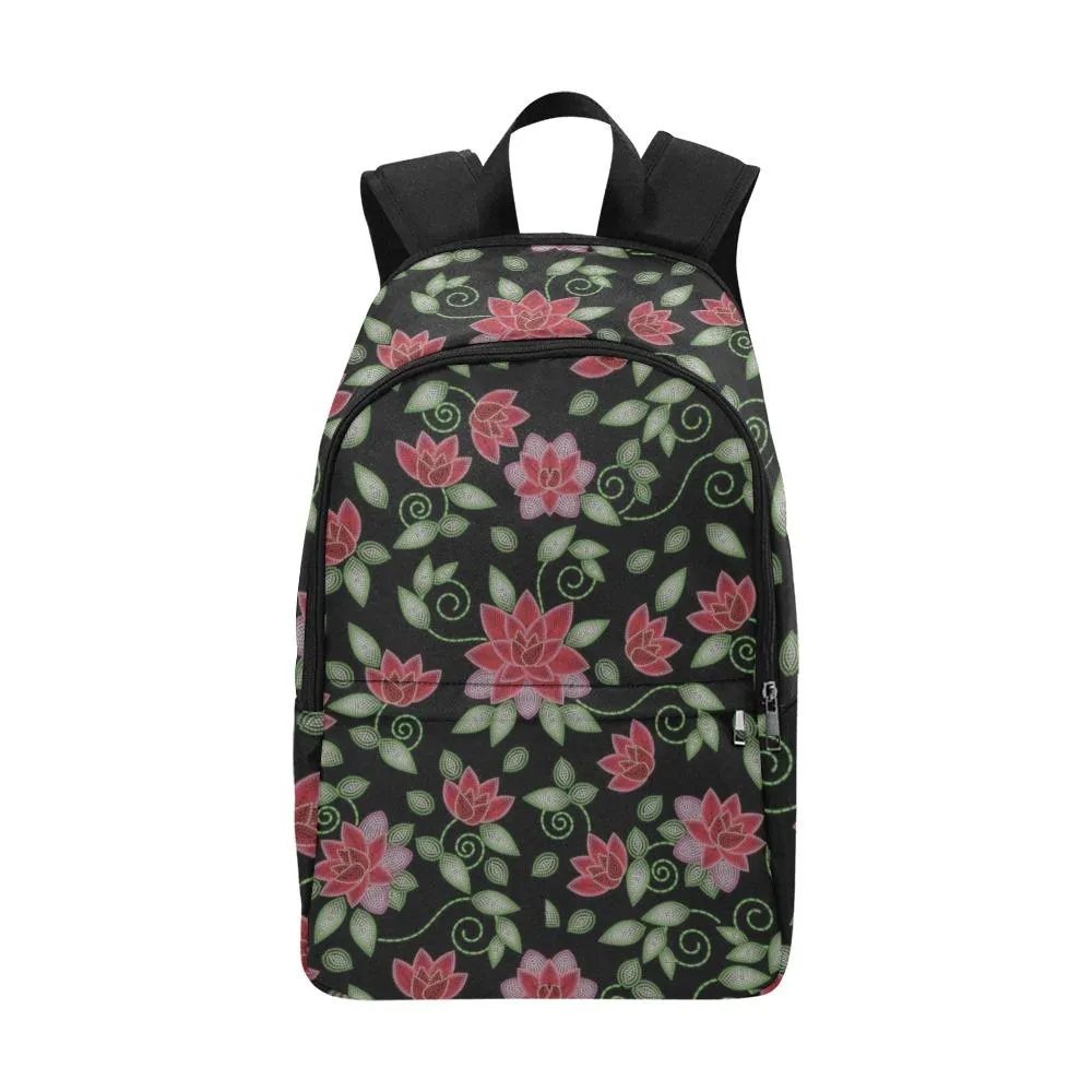 Red Beaded Rose Backpack for Adult