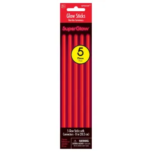 Red Glow Sticks 8" | 5ct