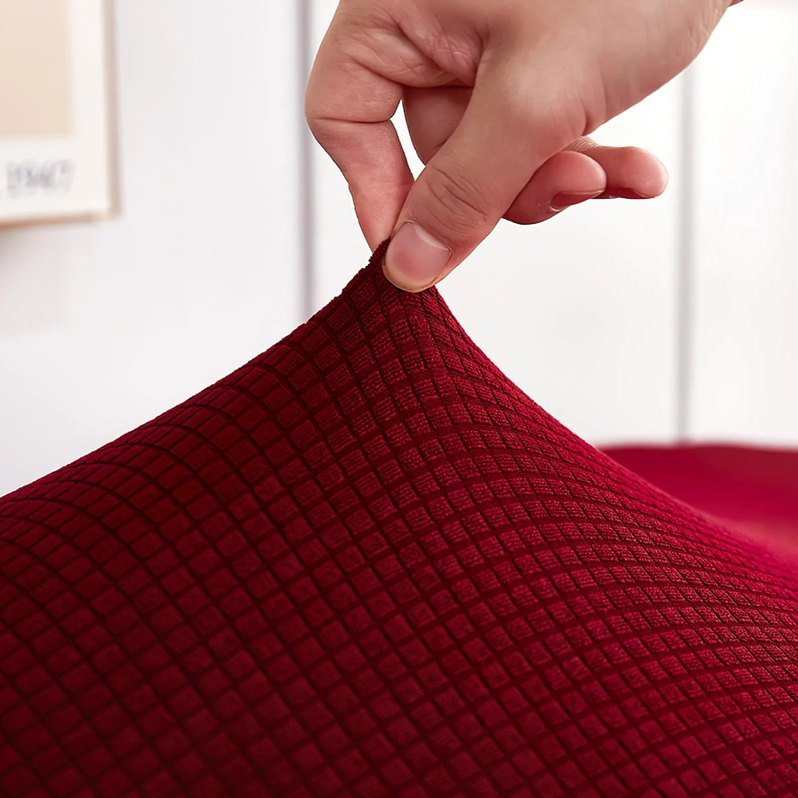 Red wine - 100% Waterproof and Ultra Resistant Stretch Armchair and Sofa Covers - The Sofa Cover House