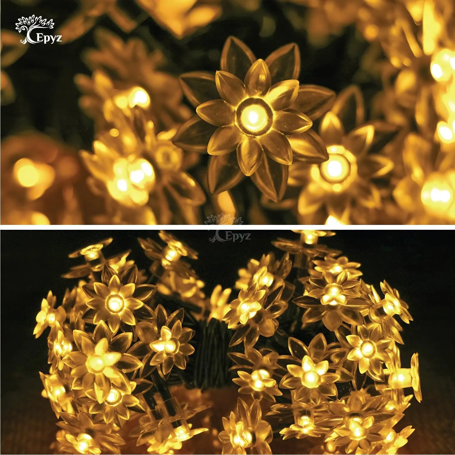 Solar Lotus Flower String Lights - Epyz