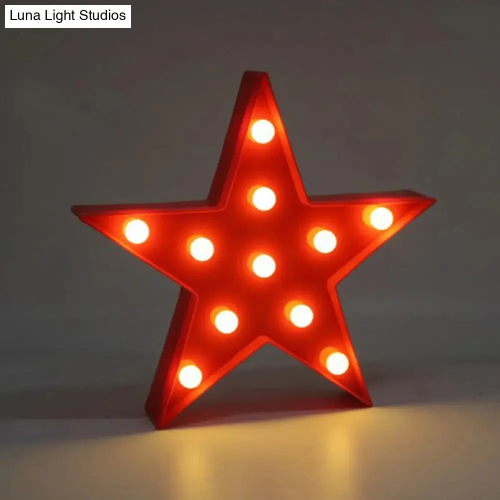 Star Shaped LED Night Light - Artistic Battery Powered Wall Light for Kindergarten