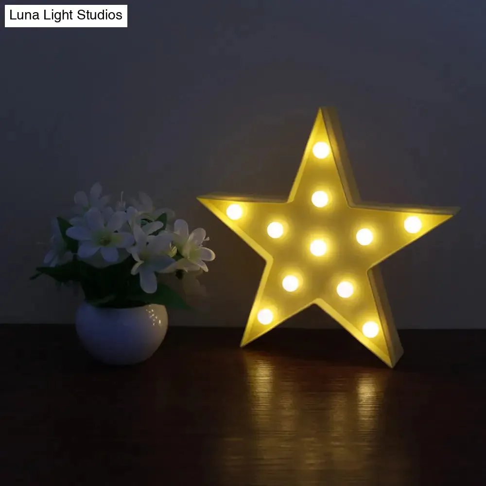 Star Shaped LED Night Light - Artistic Battery Powered Wall Light for Kindergarten