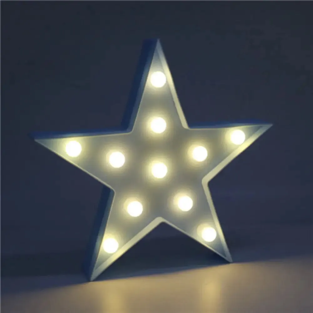 Star Shaped LED Night Light - Artistic Battery Powered Wall Light for Kindergarten