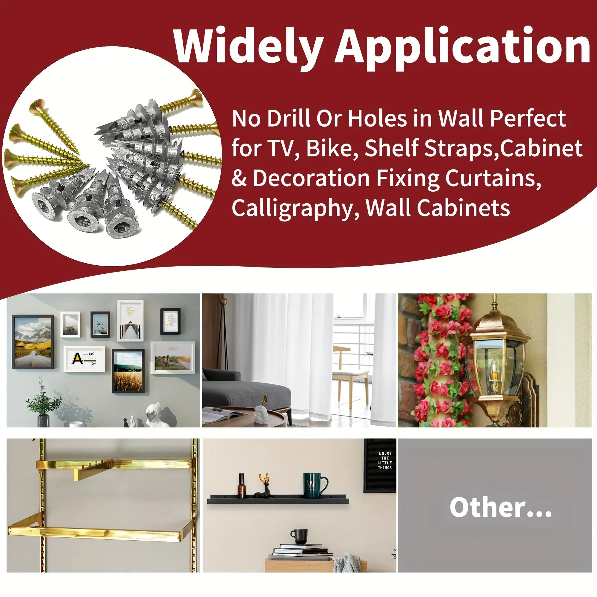 Strong Zinc Drywall Anchors Kit with HeavyDuty Screws 3054pcs