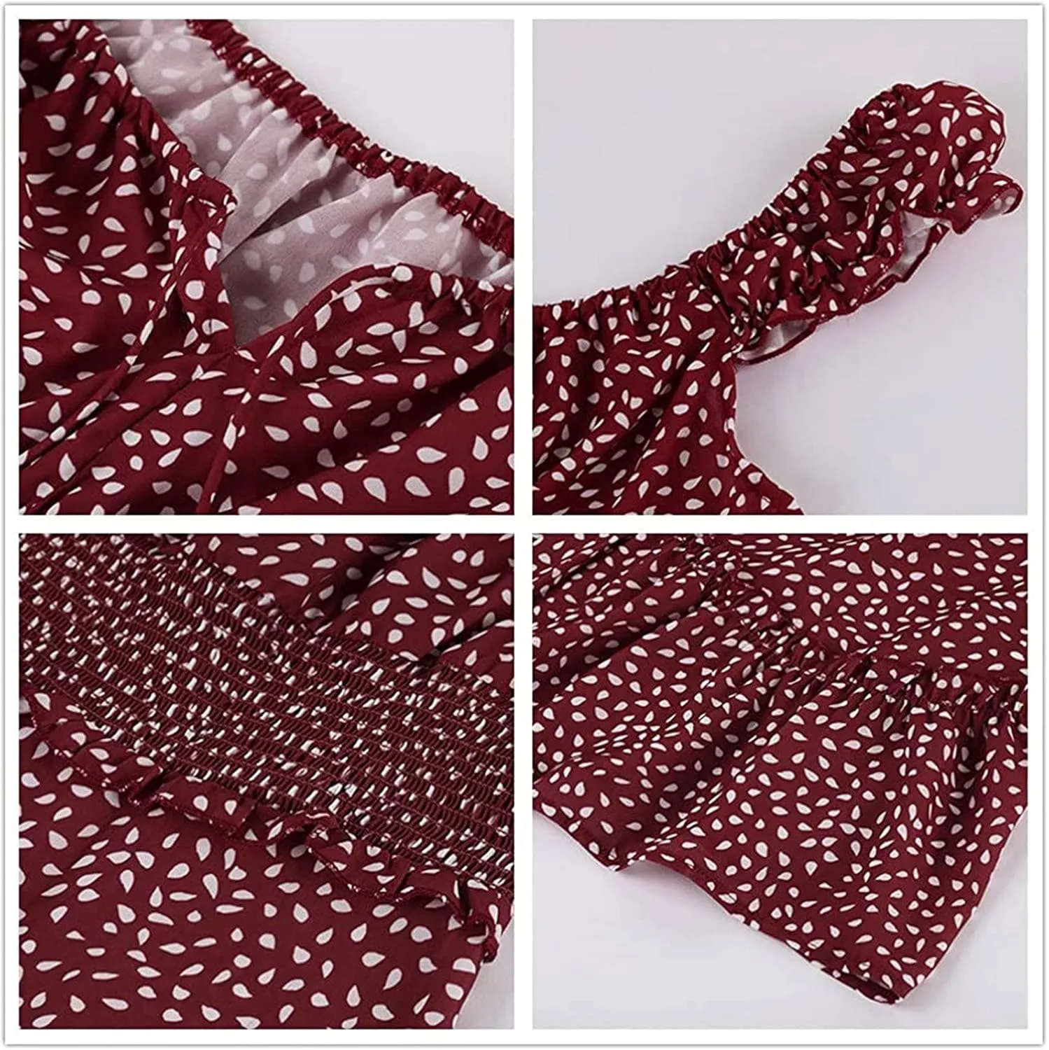 Summer Dresses for Women 2025 MilkMaid Dress Smocked Dress Ruffle Floral Sundresses Tie Front Boho Short Dresses