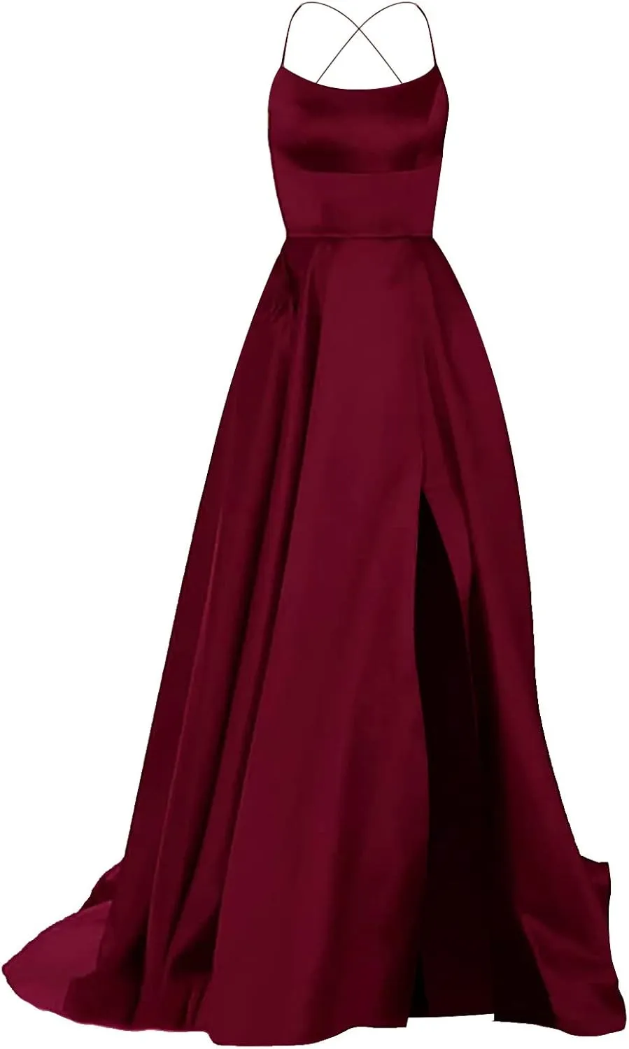 Summer Dresses for Women 2025, Wedding Guest Dresses for Women Elegant Chiffon Satin Prom Dress Long Formal Dress