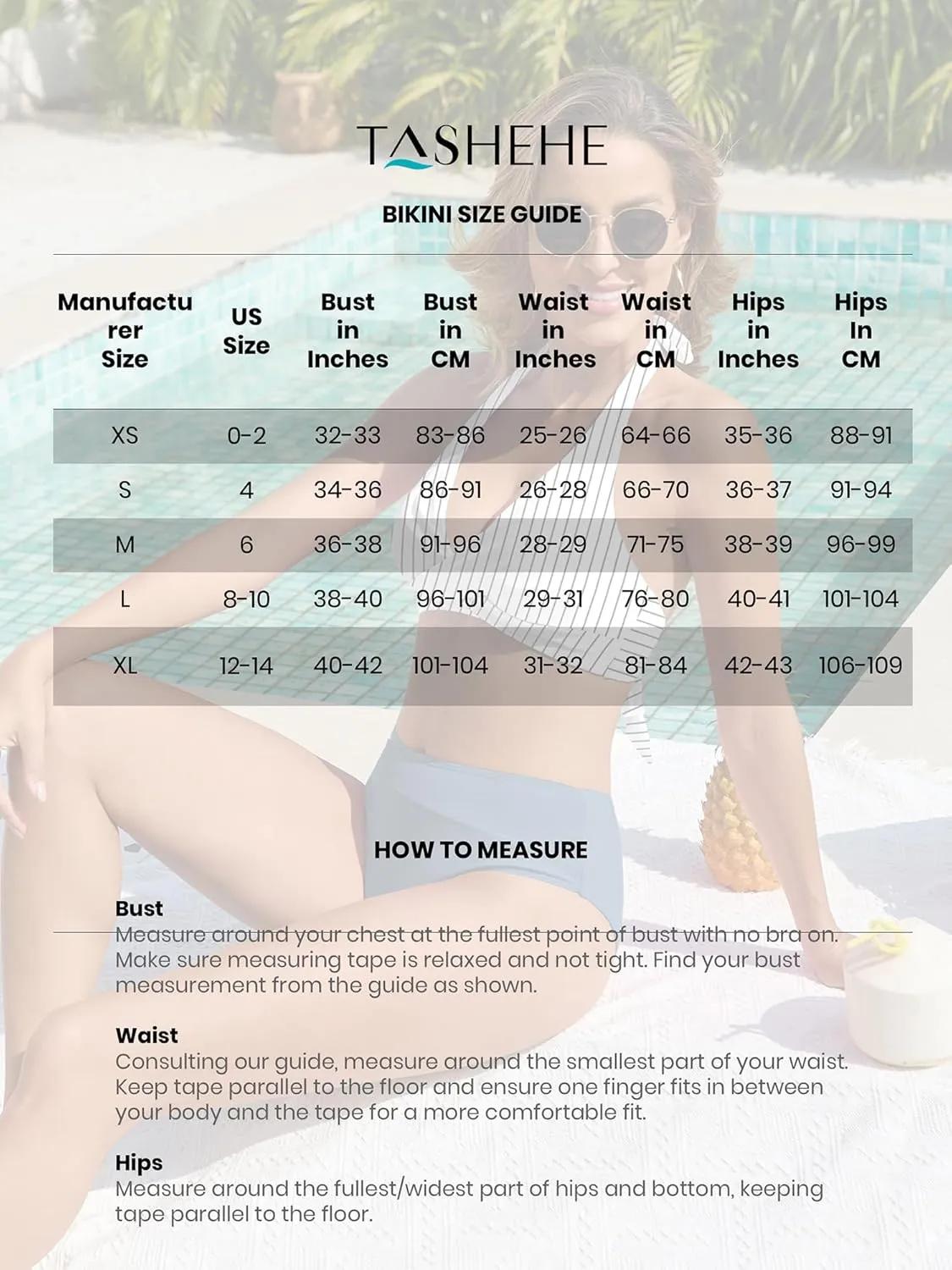 TASHEHE Women's Bikini Set High Waisted Twist Swimsuit Colorblock Halter Two Piece Bathing Suit