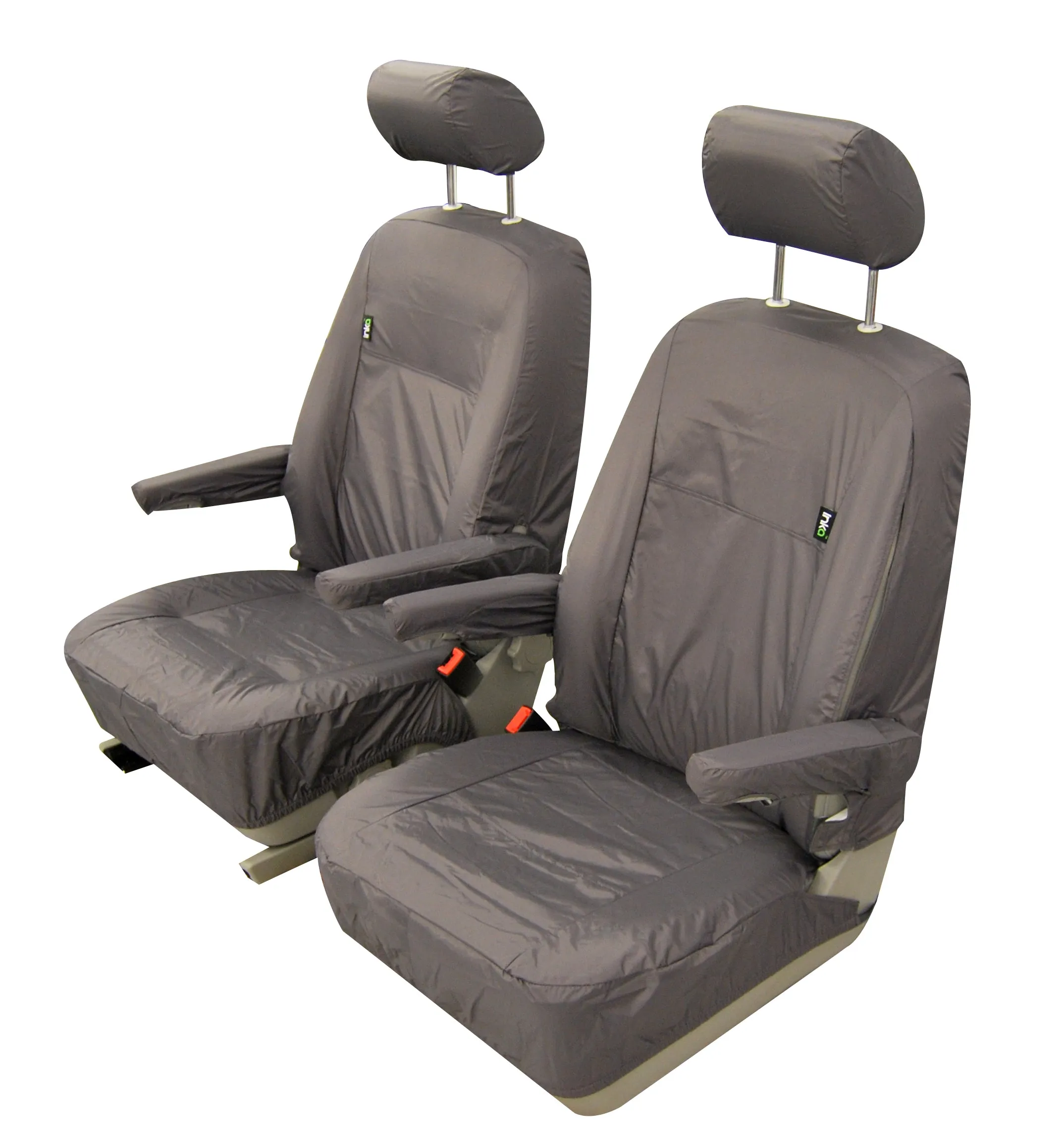 VW Caravelle T6.1, T6, T5.1 & T5 Front Captains Seats  1 1 INKA Tailored Waterproof Seat Covers MY-2003-2024 Black & Grey Colour Options
