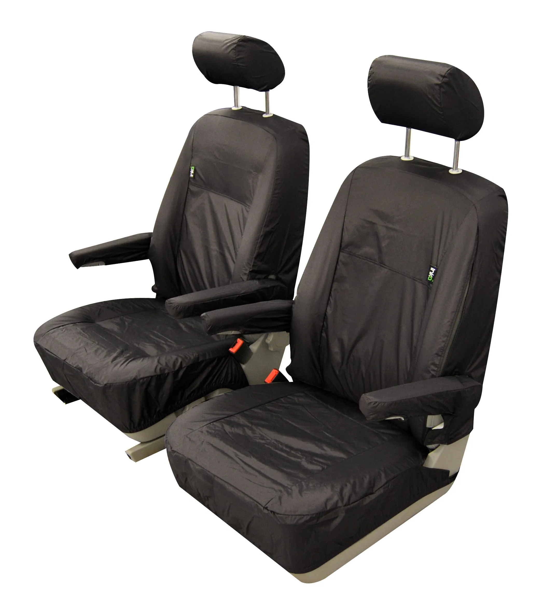 VW Caravelle T6.1, T6, T5.1 & T5 Front Captains Seats  1 1 INKA Tailored Waterproof Seat Covers MY-2003-2024 Black & Grey Colour Options