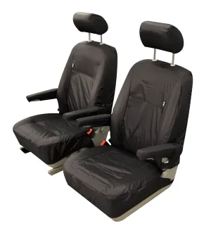 VW Caravelle T6.1, T6, T5.1 & T5 Front Captains Seats  1 1 INKA Tailored Waterproof Seat Covers MY-2003-2024 Black & Grey Colour Options