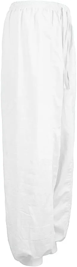 Women Linen Pants Wide Leg Baggy Dressy Beach Wide Leg Pants with Pockets Solid Work Palazzo Pants for Women Dressy