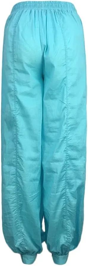 Women Linen Pants Wide Leg Baggy Dressy Beach Wide Leg Pants with Pockets Solid Work Palazzo Pants for Women Dressy