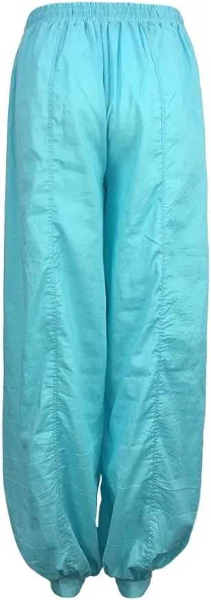 Women Linen Pants Wide Leg Baggy Dressy Beach Wide Leg Pants with Pockets Solid Work Palazzo Pants for Women Dressy