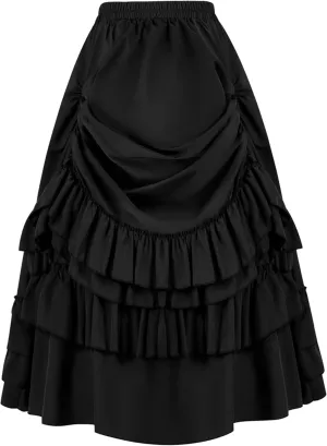 Women Long Skirt Vintage High Waist Renaissance Style Gothic Victorian Maxi Skirt Pirate Viking Skirt for Women