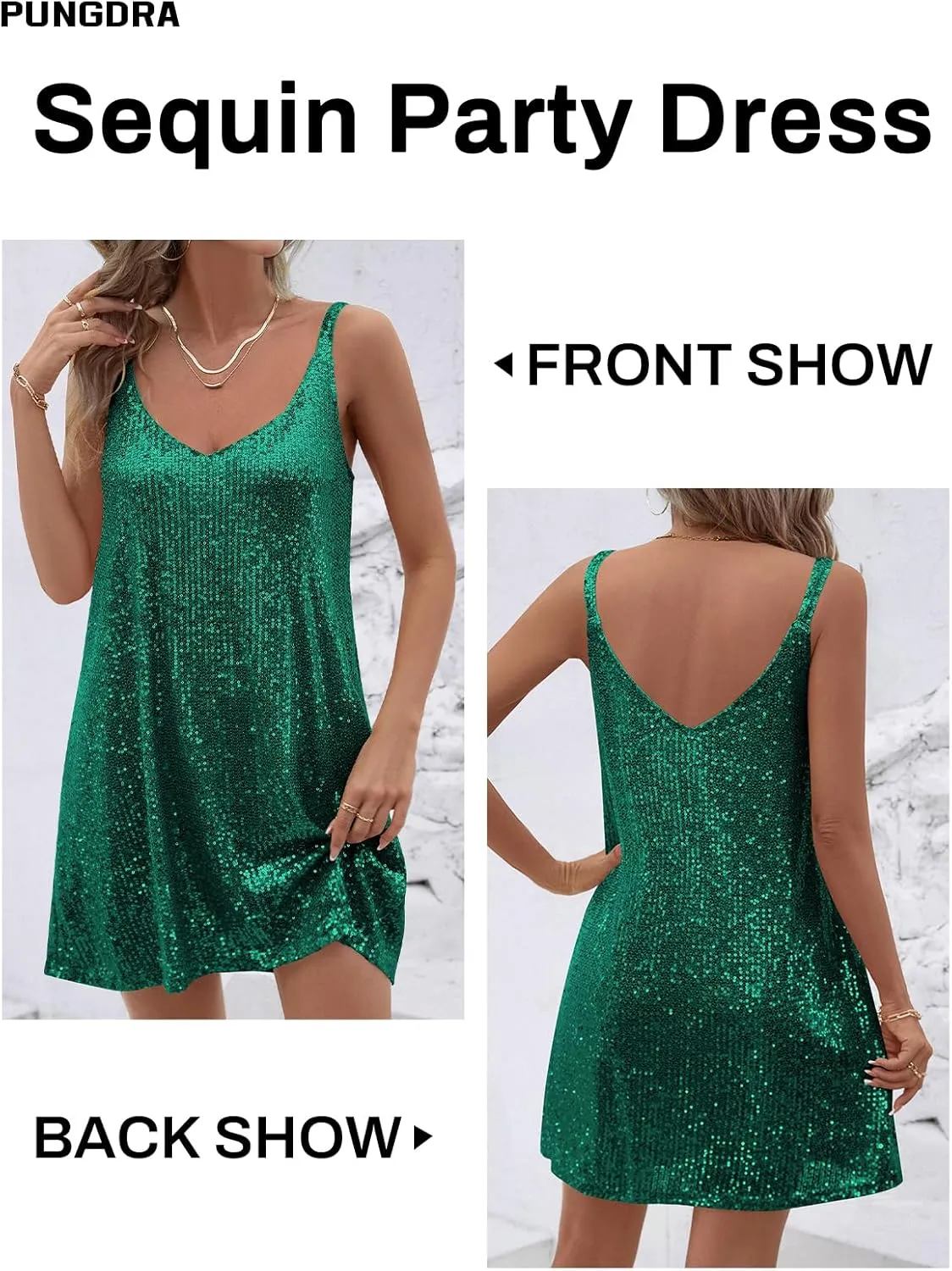 Women's Sequin Dress for Women Sparkly Glitter V Neck Shift Cocktail Disco Outfit Party Club Night Out Mini Dresses