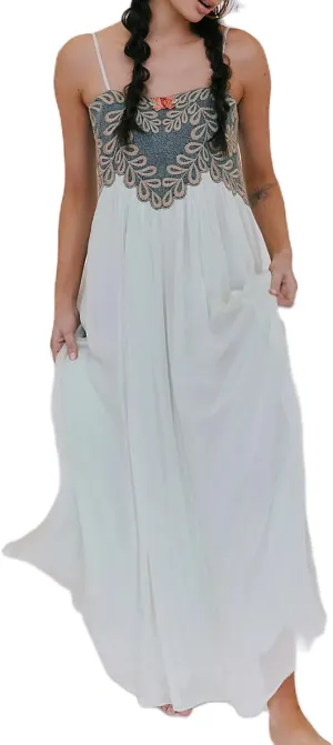 Womens Spaghetti Strap Smocked Dress Maxi Flowy Sleeveless Dresses Boho V Neck Dresses Y2K Sexy Beach Sundresses