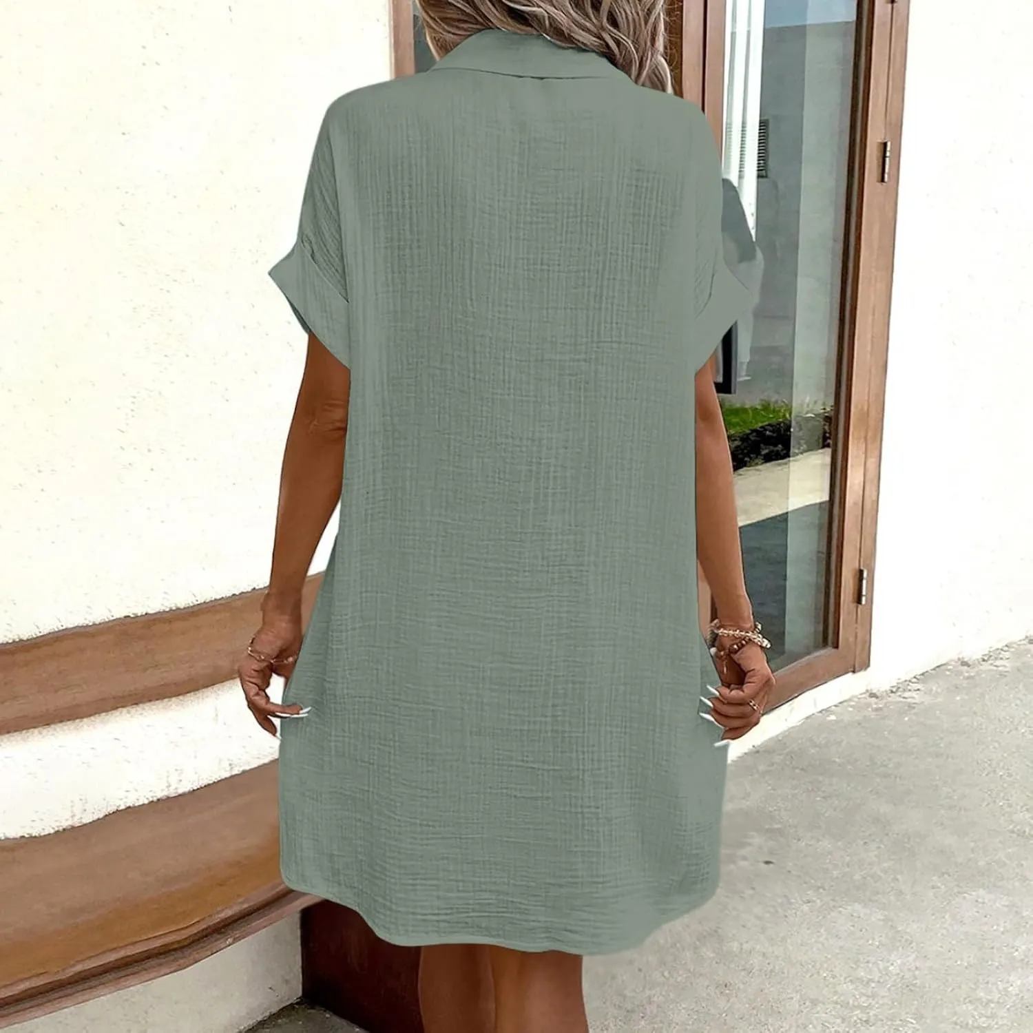 Women's Summer Sleeveless Midi Sundress Swing Casual Flowy Tiered Shirts Dress Beach Travel Vacation Outfits with Pockets